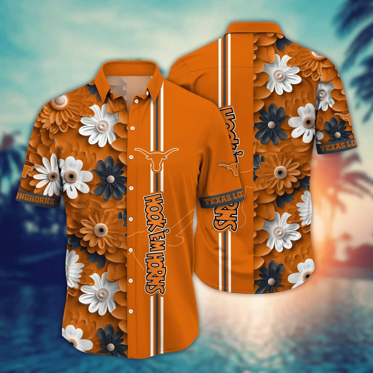 Floral Aloha NCAA Texas Longhorns Hawaiian Shirt Trendy Summer Gift