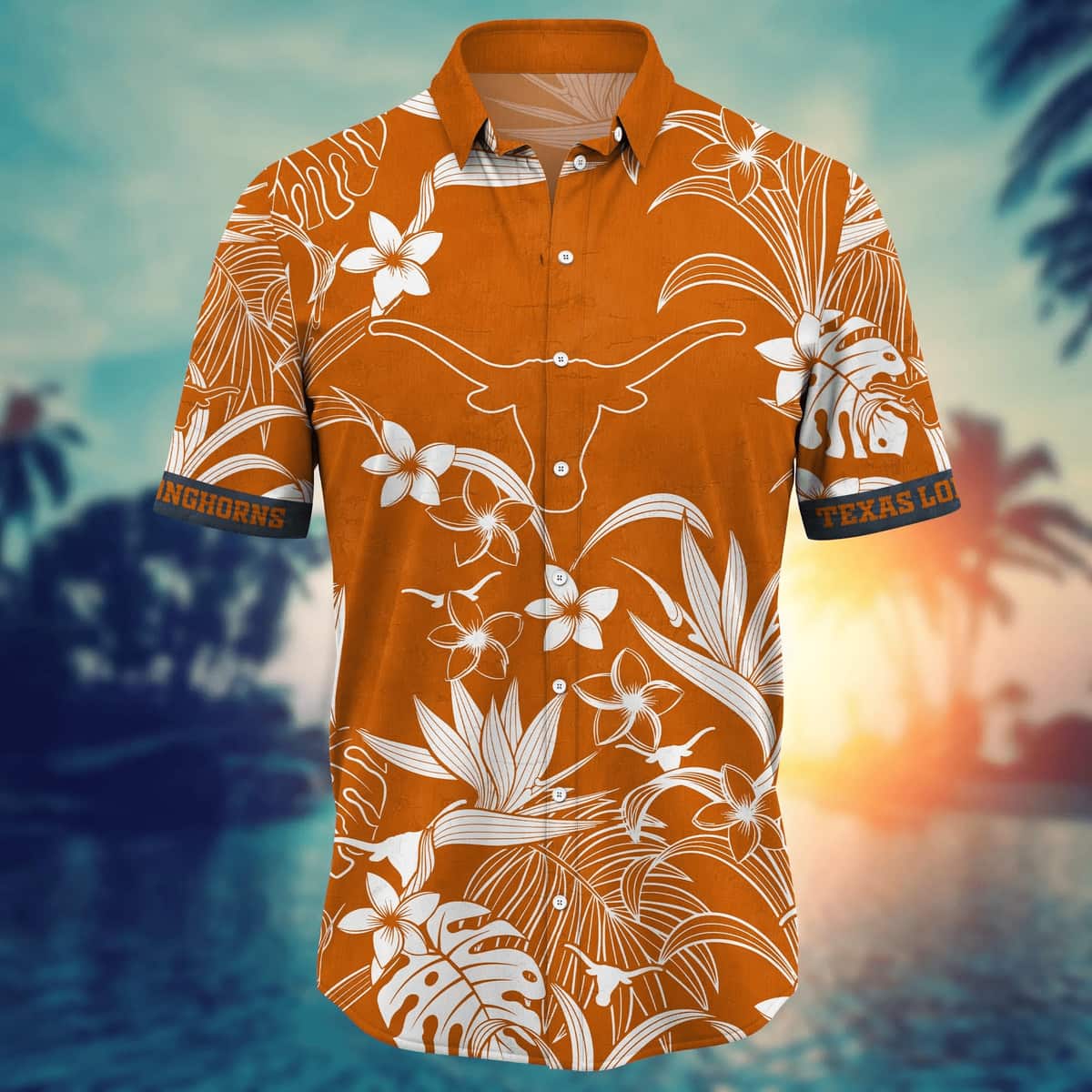NCAA Texas Longhorns Hawaiian Shirt Beach Gift For Him NCAA Texas Longhorns Hawaiian Shirt Beach Gift For Him