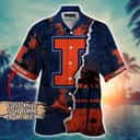 Vintage NCAA Illinois Fighting Illini Hawaiian Shirt Custom Name Gift For Beach Trip Vintage NCAA Illinois Fighting Illini Hawaiian Shirt Custom Name Gift For Beach Trip