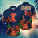 Tropical Aloha NCAA Illinois Fighting Illini Hawaiian Shirt Gift For Beach Lovers Tropical Aloha NCAA Illinois Fighting Illini Hawaiian Shirt Gift For Beach Lovers