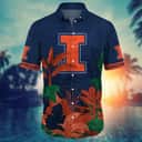 Tropical Aloha NCAA Illinois Fighting Illini Hawaiian Shirt Gift For Beach Lovers Tropical Aloha NCAA Illinois Fighting Illini Hawaiian Shirt Gift For Beach Lovers