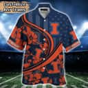 NCAA Illinois Fighting Illini Hawaiian Shirt Custom Name Beach Lovers Gift
