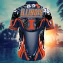 NCAA Illinois Fighting Illini Hawaiian Shirt Beach Lovers Gift NCAA Illinois Fighting Illini Hawaiian Shirt Beach Lovers Gift
