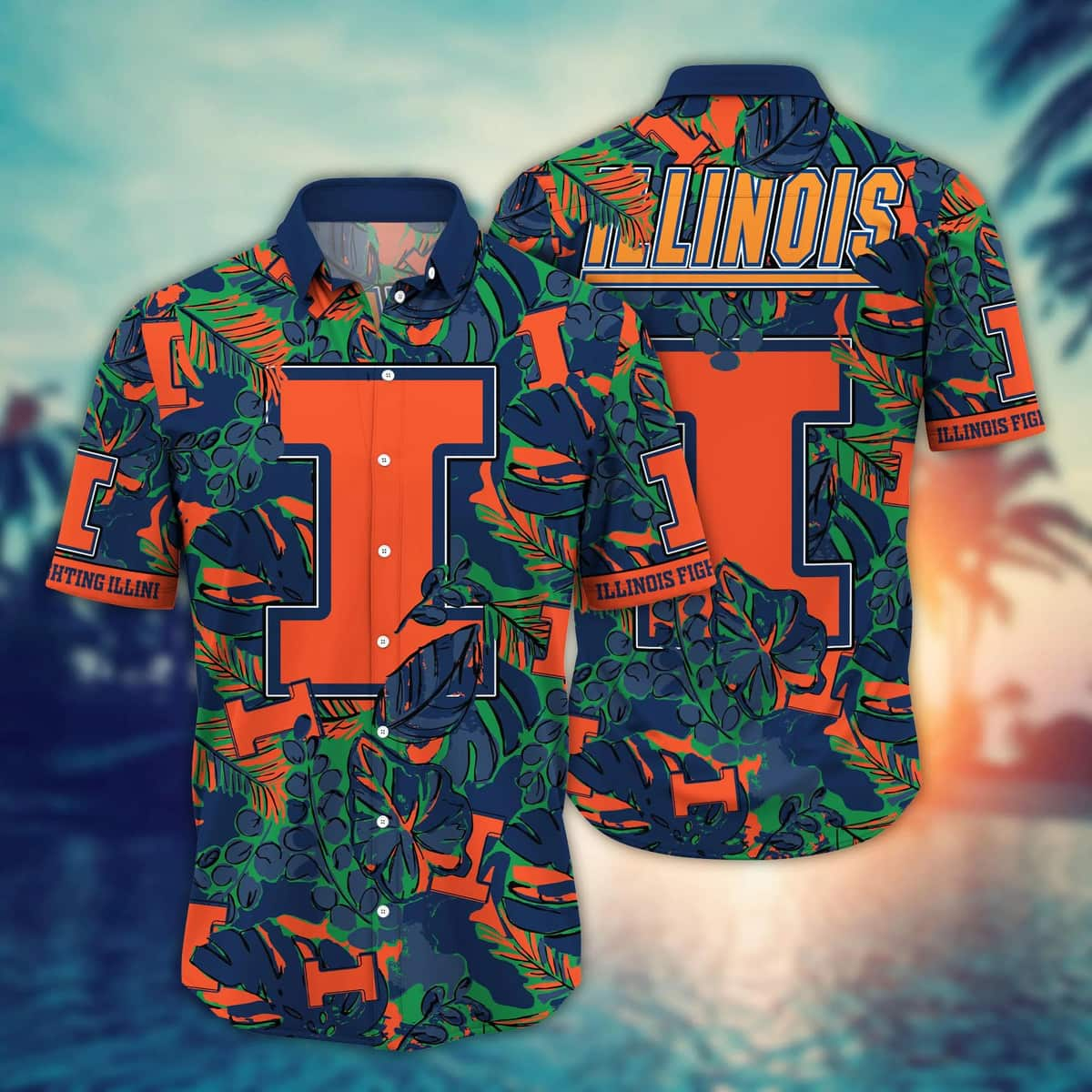 NCAA Illinois Fighting Illini Hawaiian Shirt Summer Gift For Friend