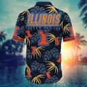 NCAA Illinois Fighting Illini Hawaiian Shirt Palm Leaves Pattern Best Beach Gift NCAA Illinois Fighting Illini Hawaiian Shirt Palm Leaves Pattern Best Beach Gift