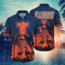 Tropical Aloha NCAA Illinois Fighting Illini Hawaiian Shirt Beach Gift For Him Tropical Aloha NCAA Illinois Fighting Illini Hawaiian Shirt Beach Gift For Him