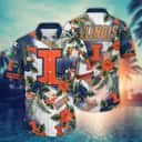 Floral Aloha NCAA Illinois Fighting Illini Hawaiian Shirt Beach Gift For Him Floral Aloha NCAA Illinois Fighting Illini Hawaiian Shirt Beach Gift For Him