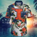 Floral Aloha NCAA Illinois Fighting Illini Hawaiian Shirt Beach Gift For Him Floral Aloha NCAA Illinois Fighting Illini Hawaiian Shirt Beach Gift For Him