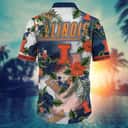 Floral Aloha NCAA Illinois Fighting Illini Hawaiian Shirt Beach Gift For Him