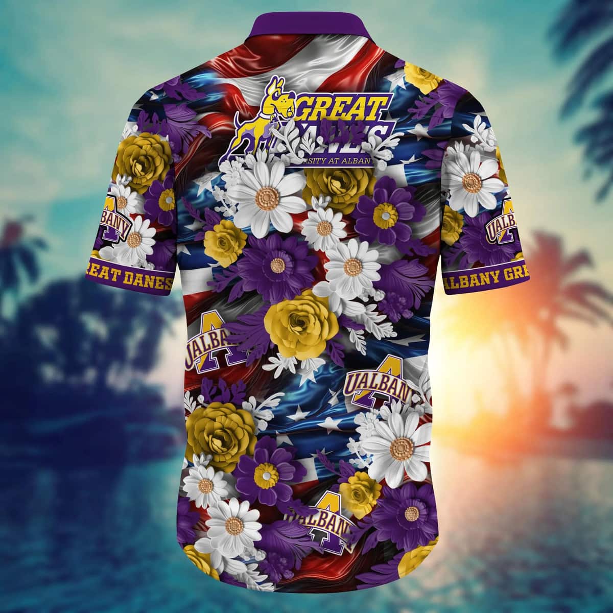 Floral Aloha NCAA Albany Great Danes Hawaiian Shirt Independence Day Gift For Beach Lovers Floral Aloha NCAA Albany Great Danes Hawaiian Shirt Independence Day Gift For Beach Lovers