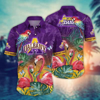 Tropical Aloha NCAA Albany Great Danes Hawaiian Shirt Gift For Beach Lovers
