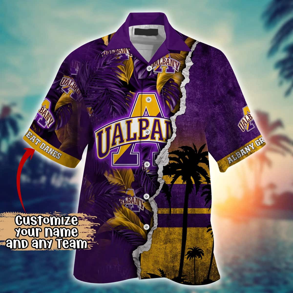 Vintage Aloha NCAA Albany Great Danes Hawaiian Shirt Custom Name Summer Gift For Friend Vintage Aloha NCAA Albany Great Danes Hawaiian Shirt Custom Name Summer Gift For Friend