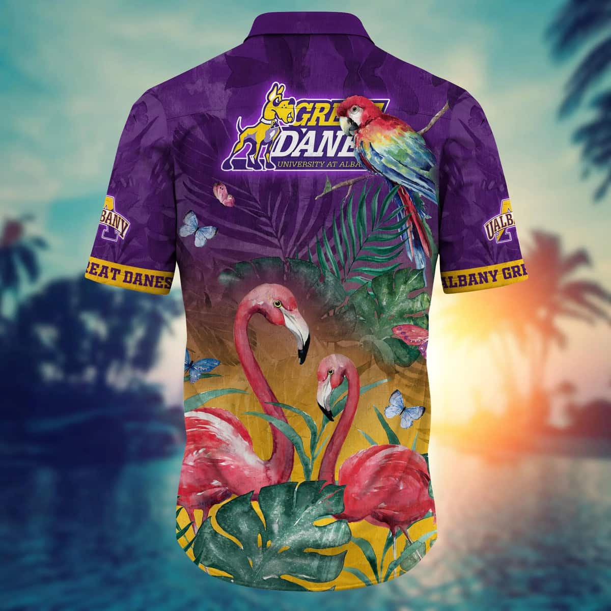 Tropical Aloha NCAA Albany Great Danes Hawaiian Shirt Gift For Beach Lovers Tropical Aloha NCAA Albany Great Danes Hawaiian Shirt Gift For Beach Lovers