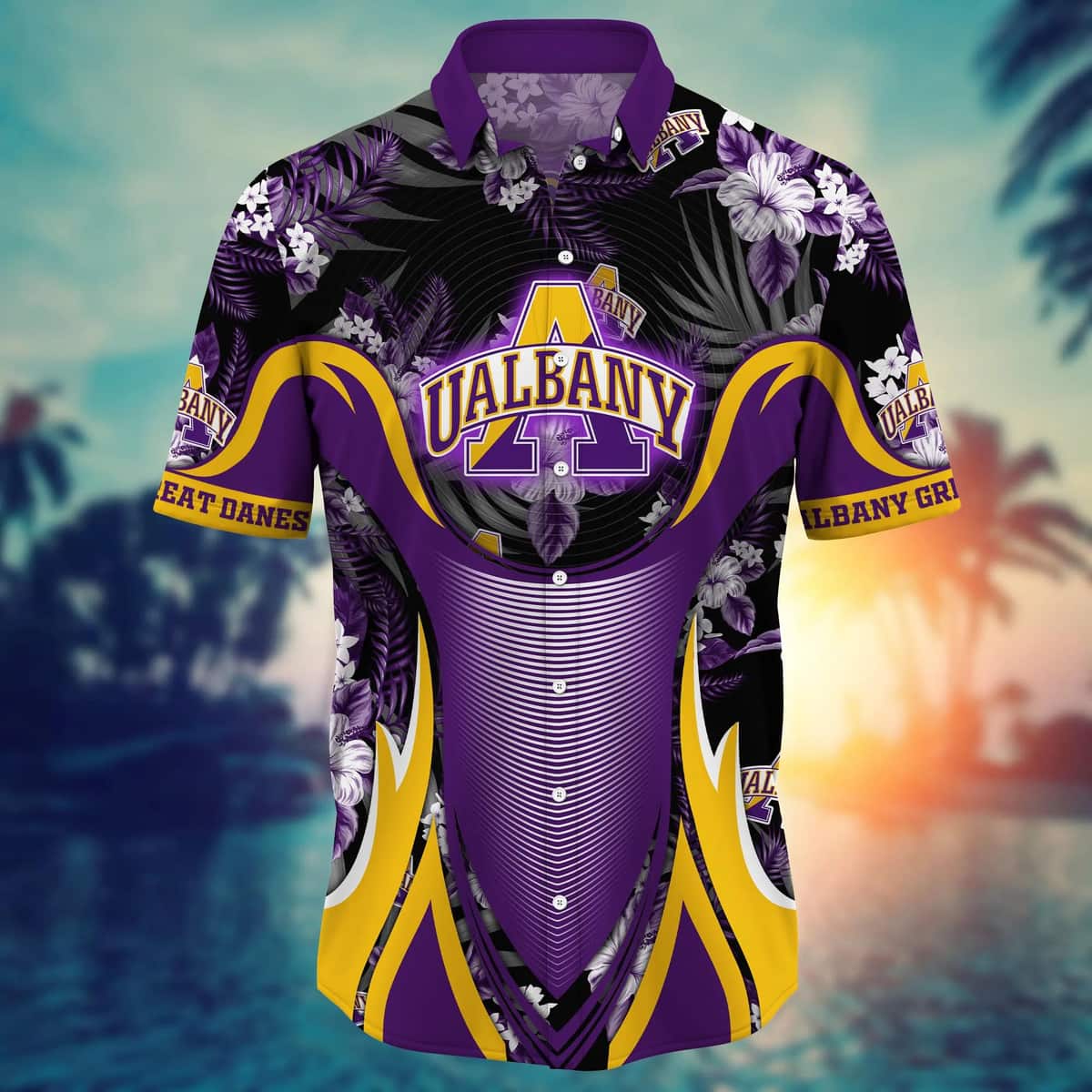 NCAA Albany Great Danes Hawaiian Shirt Practical Beach Gift For Him
