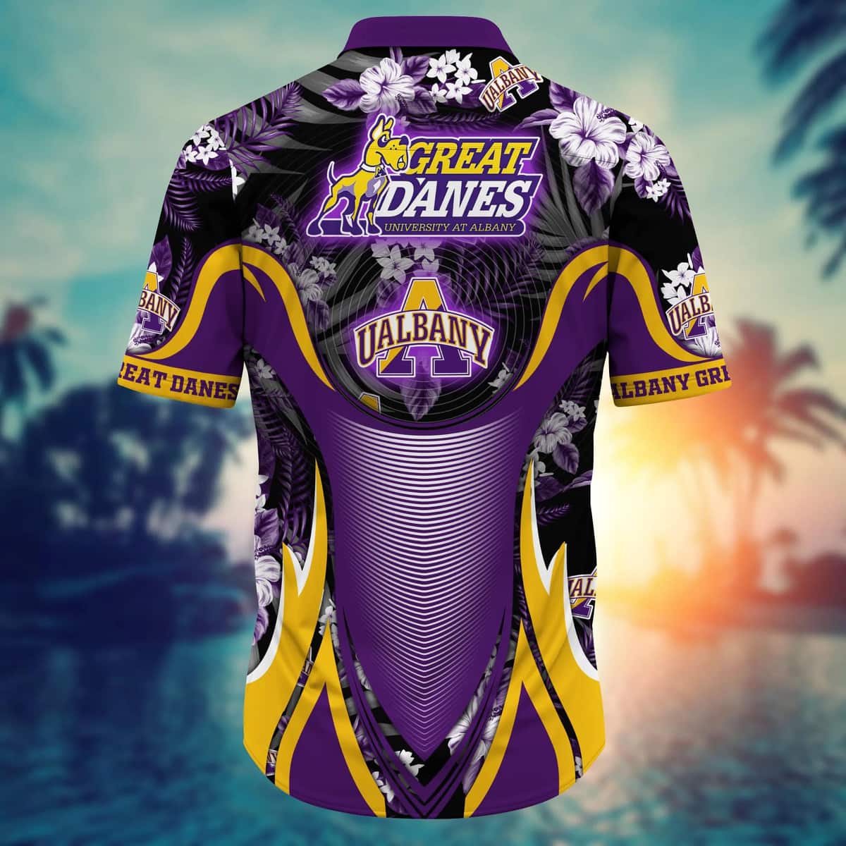NCAA Albany Great Danes Hawaiian Shirt Practical Beach Gift For Him