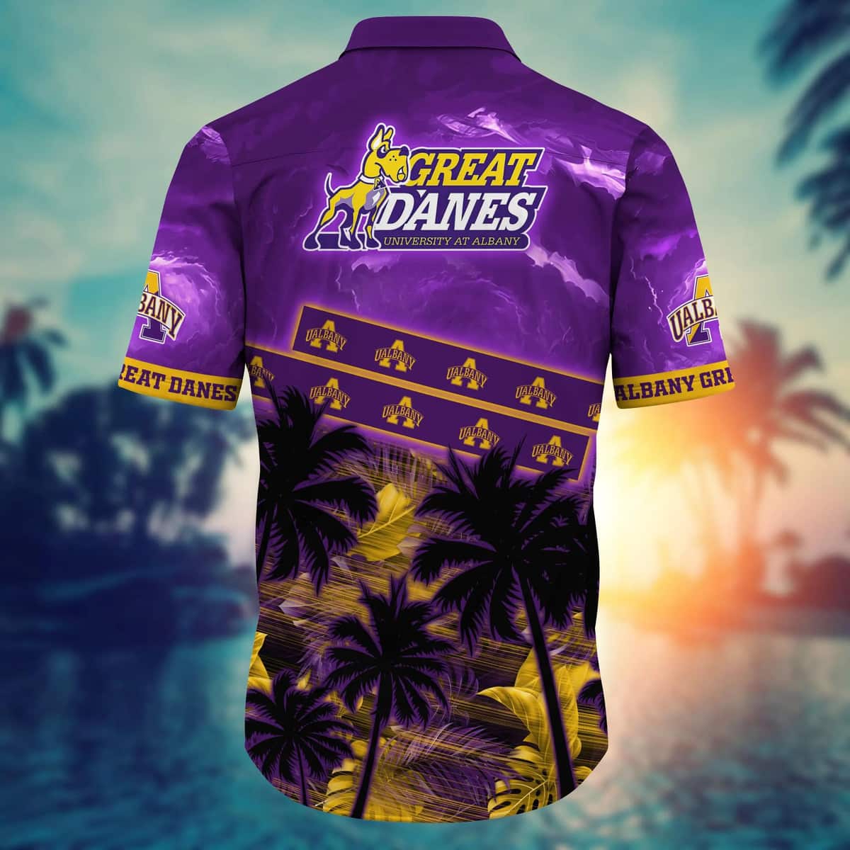 Vintage Aloha NCAA Albany Great Danes Hawaiian Shirt Summer Holiday Gift