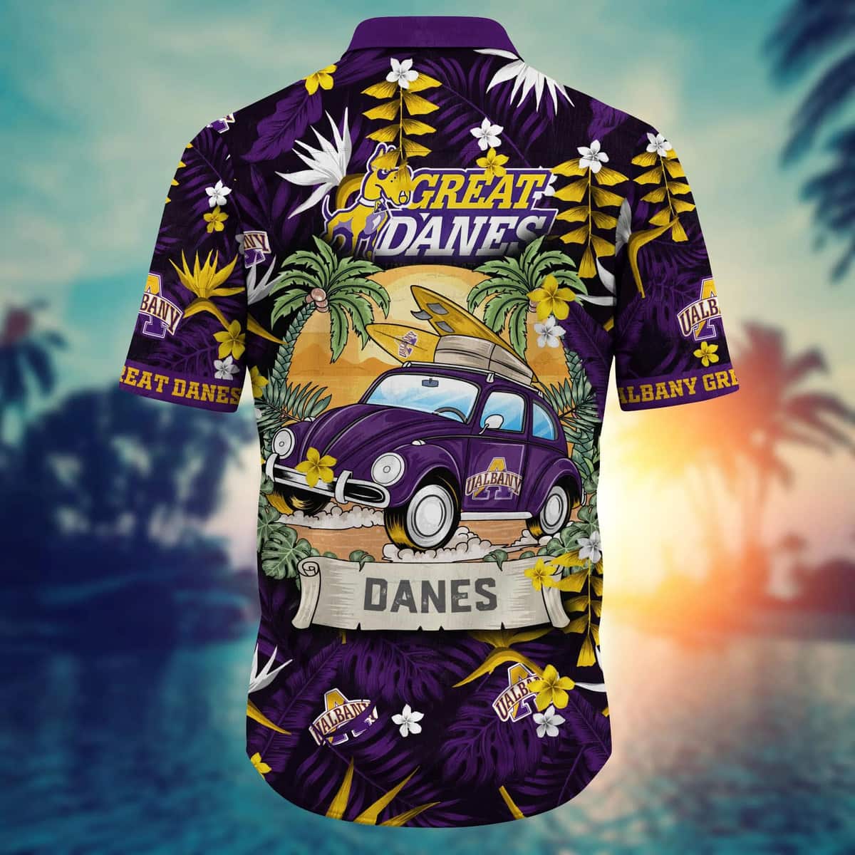 NCAA Albany Great Danes Hawaiian Shirt Practical Beach Gift