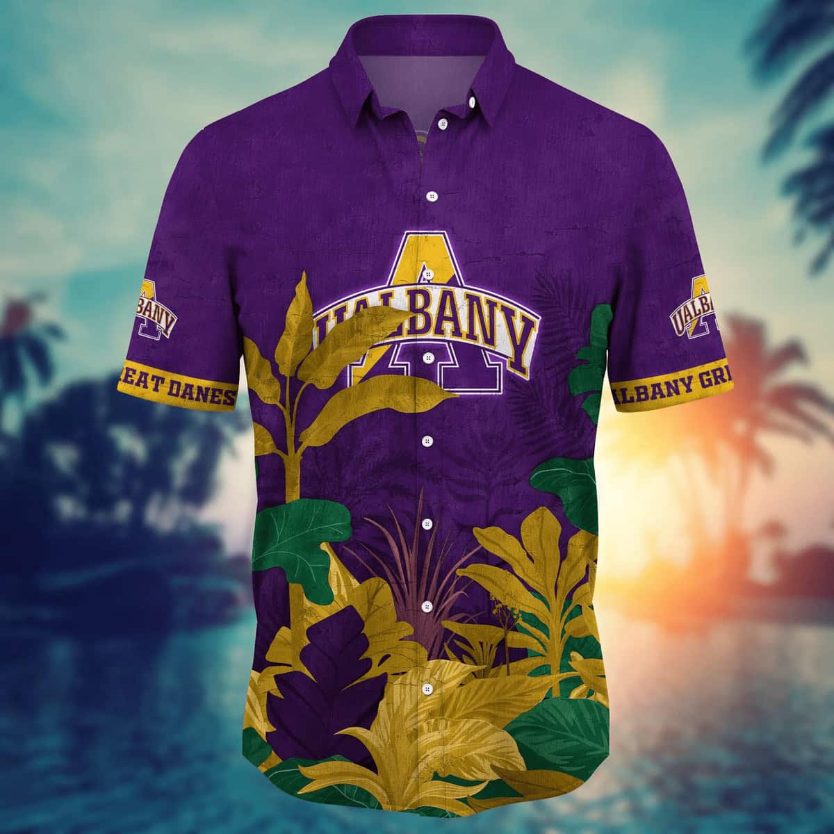 NCAA Albany Great Danes Hawaiian Shirt Beach Vacation Gift