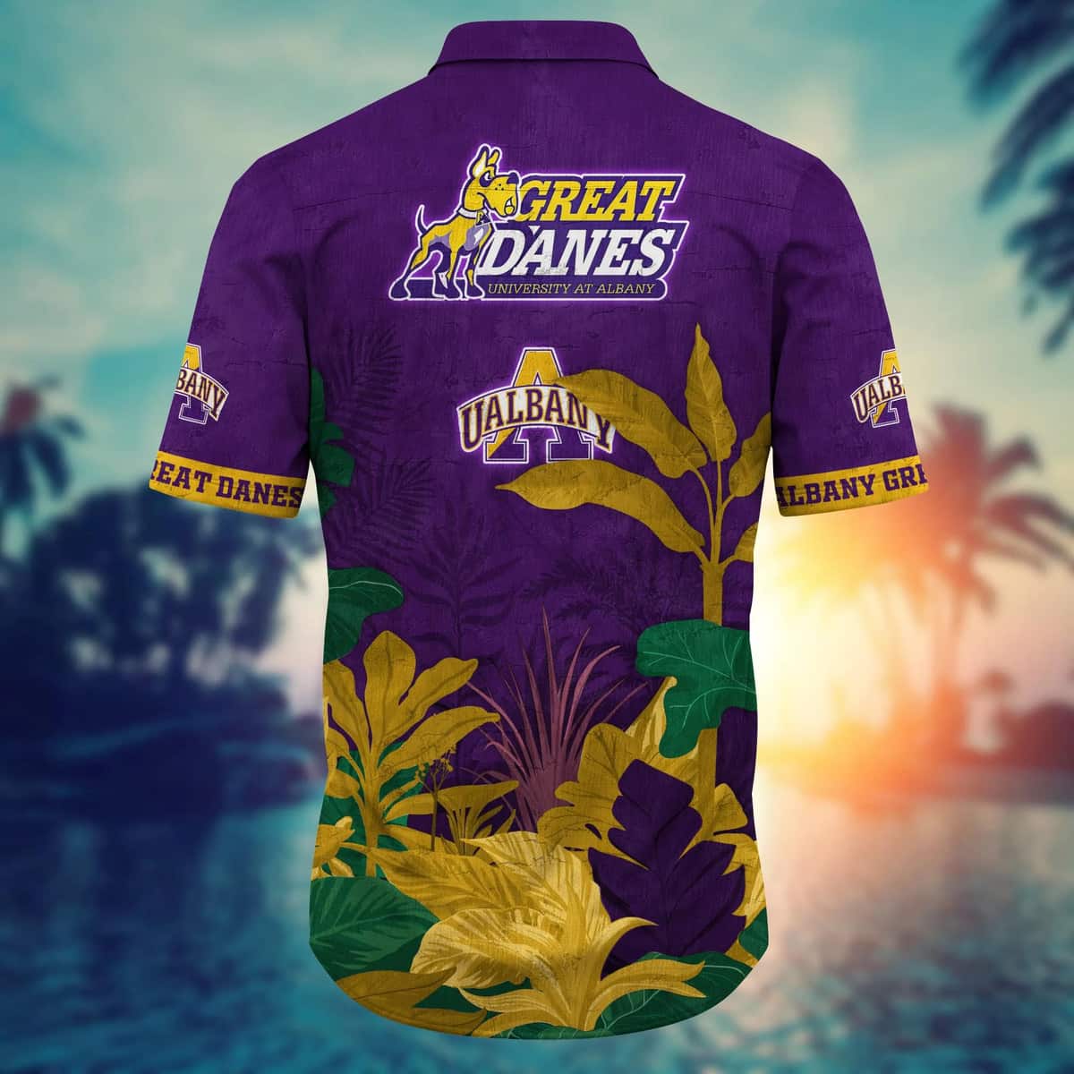 NCAA Albany Great Danes Hawaiian Shirt Beach Vacation Gift