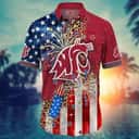 NCAA Washington State Cougars Hawaiian Shirt Fireworks Independence Day NCAA Washington State Cougars Hawaiian Shirt Fireworks Independence Day
