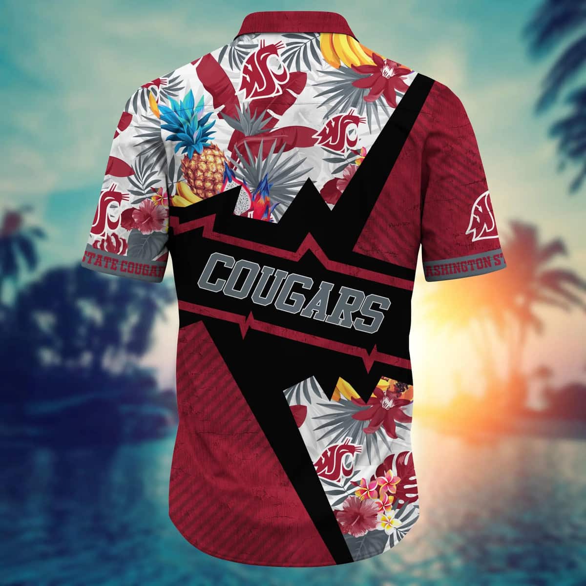 Summer Aloha NCAA Washington State Cougars Hawaiian Shirt Best Beach Gift Summer Aloha NCAA Washington State Cougars Hawaiian Shirt Best Beach Gift