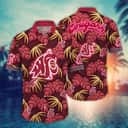 NCAA Washington State Cougars Hawaiian Shirt Palm Leaves Pattern