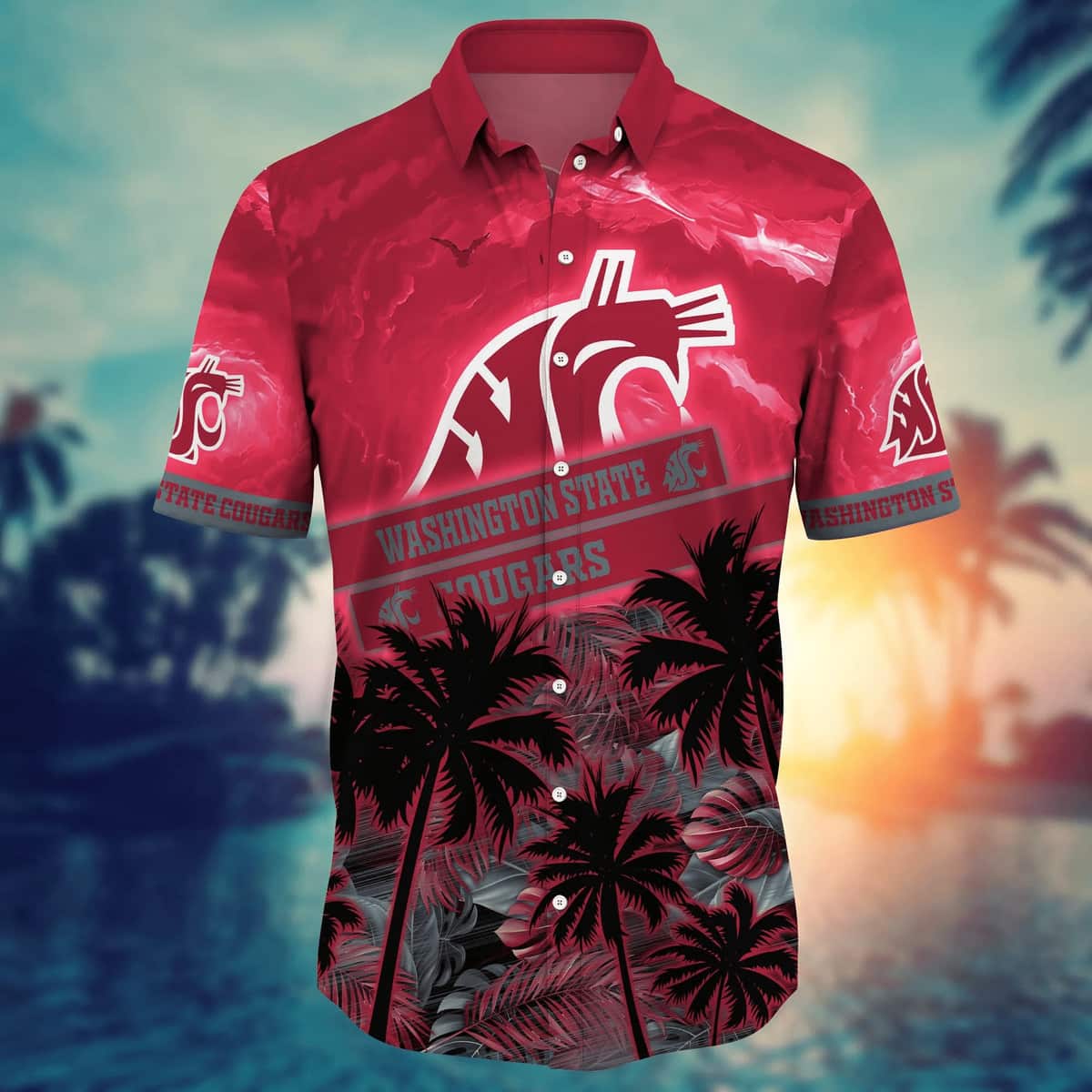 Vintage Aloha NCAA Washington State Cougars Hawaiian Shirt Practical Beach Gift Vintage Aloha NCAA Washington State Cougars Hawaiian Shirt Practical Beach Gift