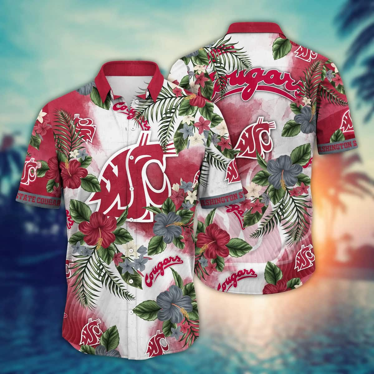 Floral Aloha NCAA Washington State Cougars Hawaiian Shirt Best Beach Gift