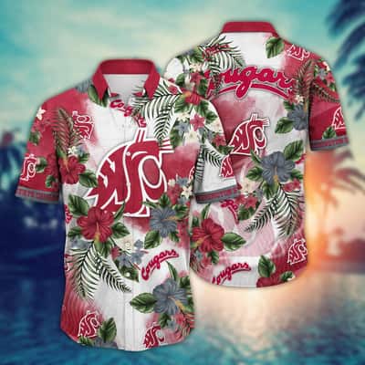 Floral Aloha NCAA Washington State Cougars Hawaiian Shirt Best Beach Gift