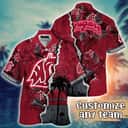 NCAA Washington State Cougars Hawaiian Shirt Custom Name Summer Vacation Gift NCAA Washington State Cougars Hawaiian Shirt Custom Name Summer Vacation Gift
