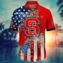 NCAA NC State Wolfpack Hawaiian Shirt Fireworks Independence Day NCAA NC State Wolfpack Hawaiian Shirt Fireworks Independence Day