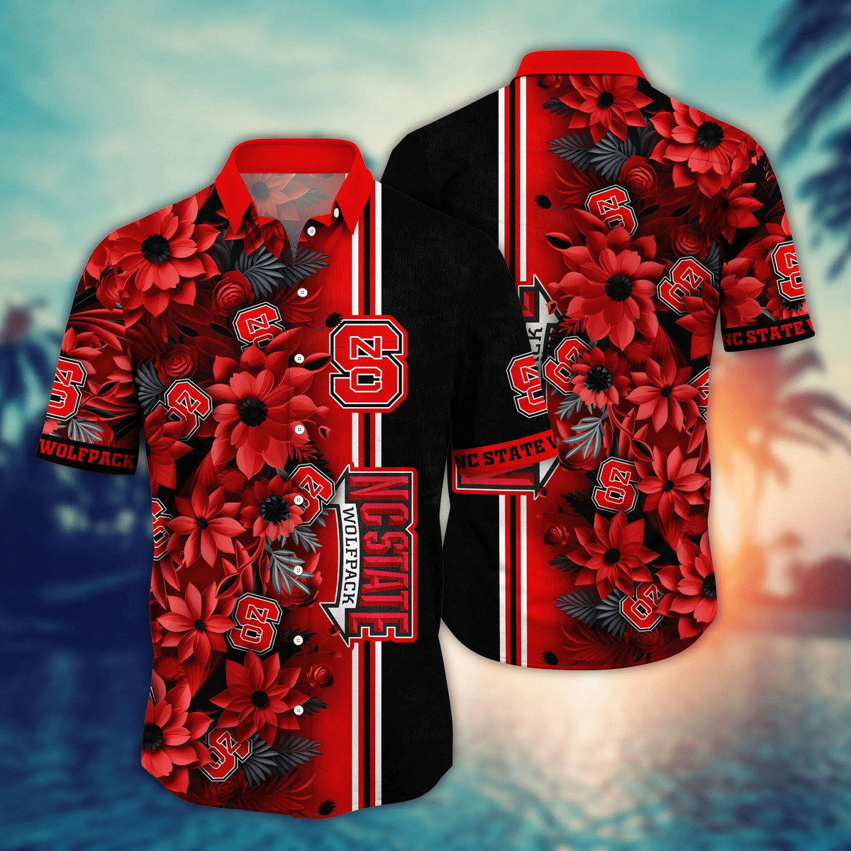 Floral Aloha NCAA NC State Wolfpack Hawaiian Shirt Gift For Beach Vacation