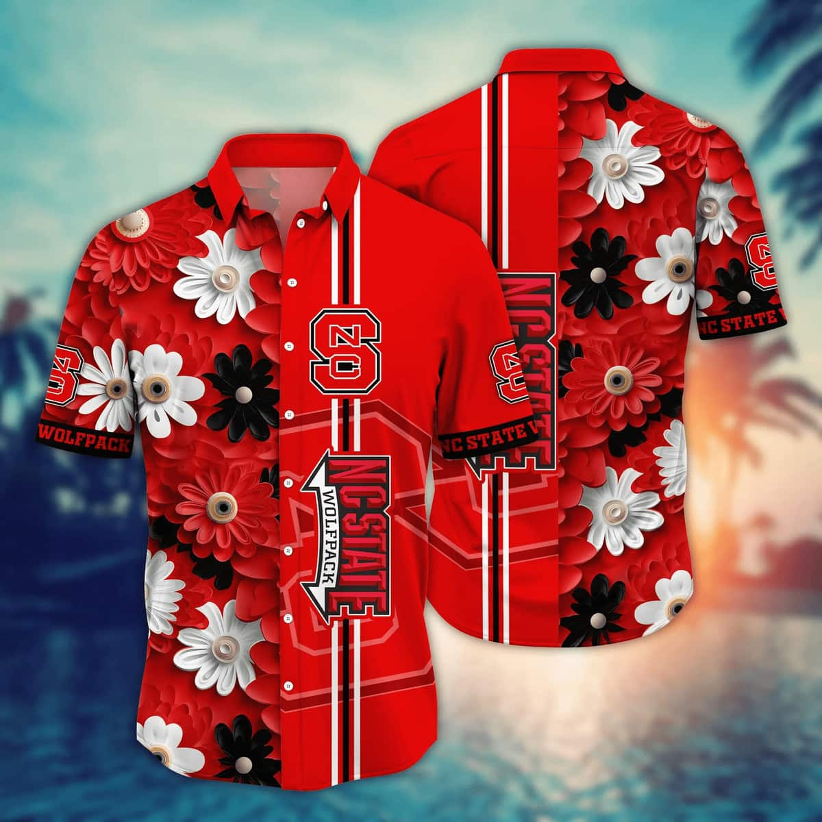 Floral Aloha NCAA NC State Wolfpack Hawaiian Shirt Practical Beach Gift