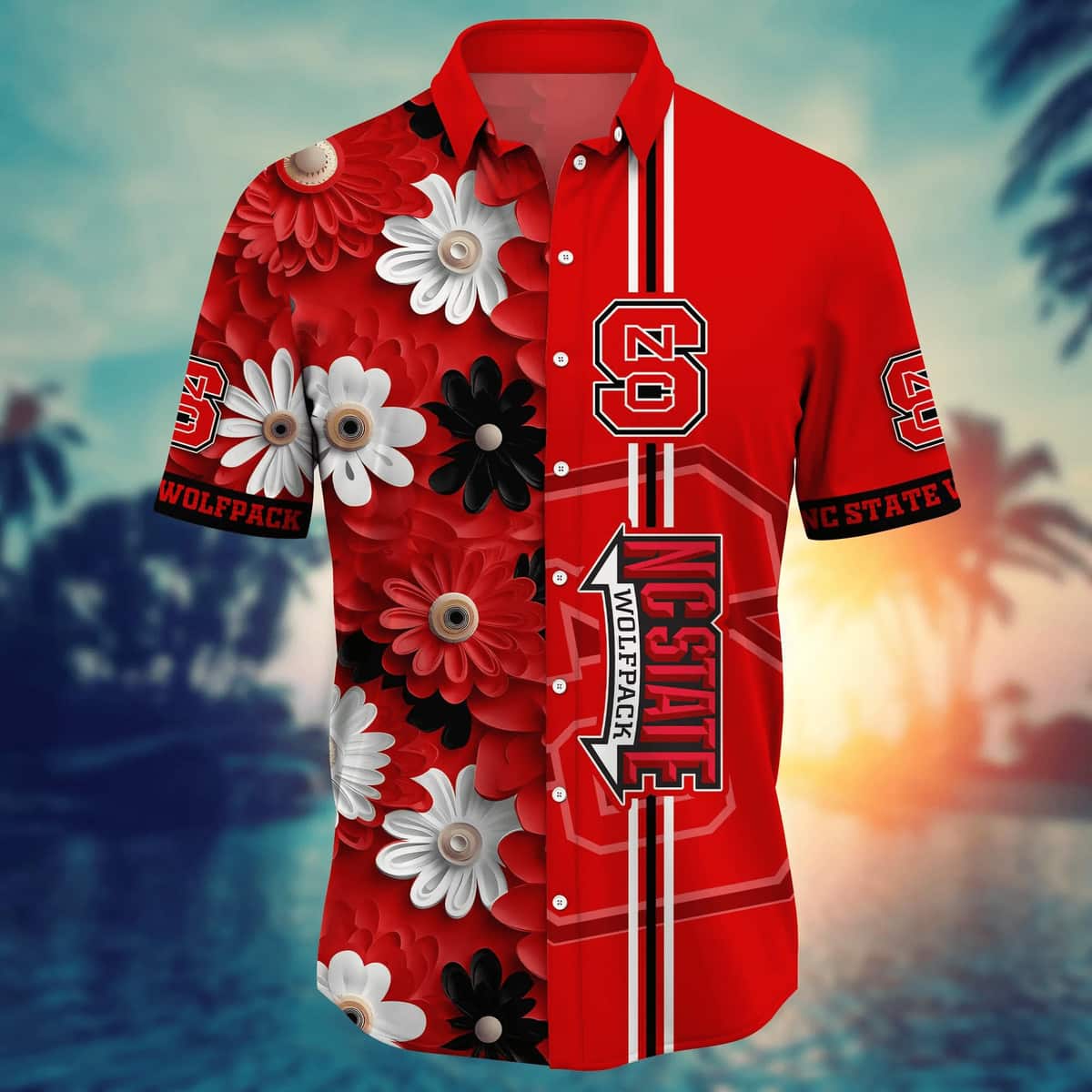 Floral Aloha NCAA NC State Wolfpack Hawaiian Shirt Practical Beach Gift Floral Aloha NCAA NC State Wolfpack Hawaiian Shirt Practical Beach Gift