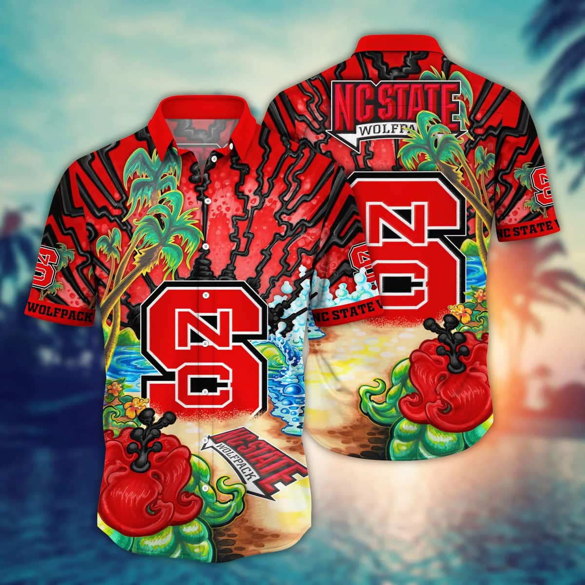 NC State Wolfpack NCAA Hawaiian Shirt Gift For Beach Lovers NC State Wolfpack NCAA Hawaiian Shirt Gift For Beach Lovers
