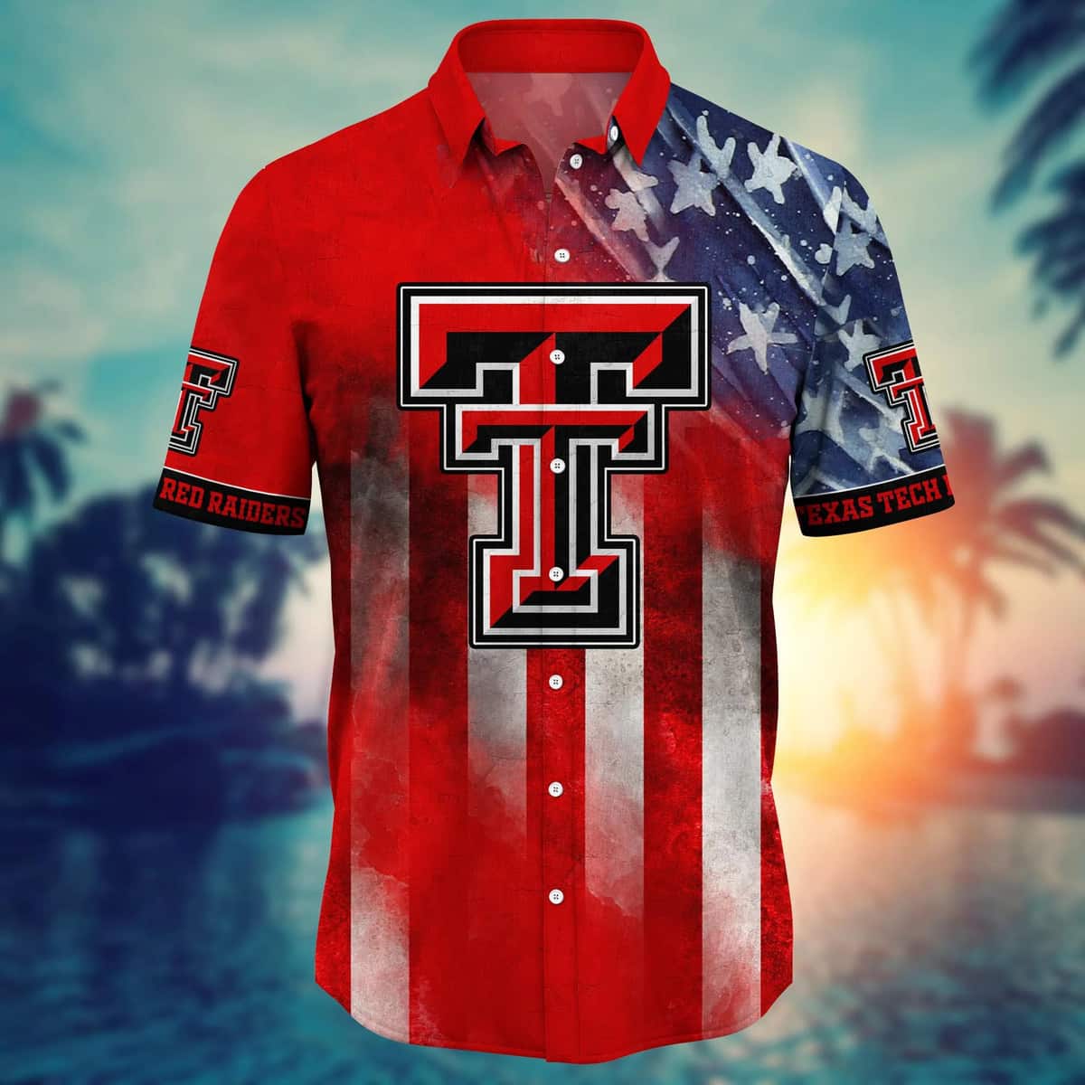 NCAA Texas Tech Red Raiders Hawaiian Shirt Happy 4th Of July NCAA Texas Tech Red Raiders Hawaiian Shirt Happy 4th Of July