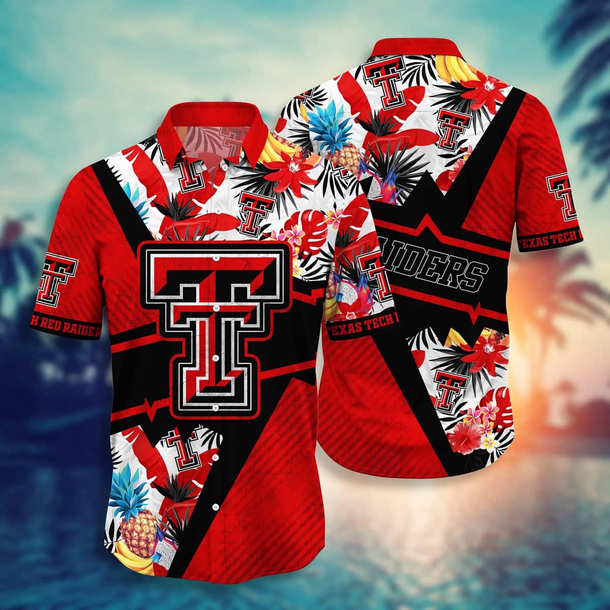 NCAA Texas Tech Red Raiders Hawaiian Shirt Gift For Beach Vacation NCAA Texas Tech Red Raiders Hawaiian Shirt Gift For Beach Vacation