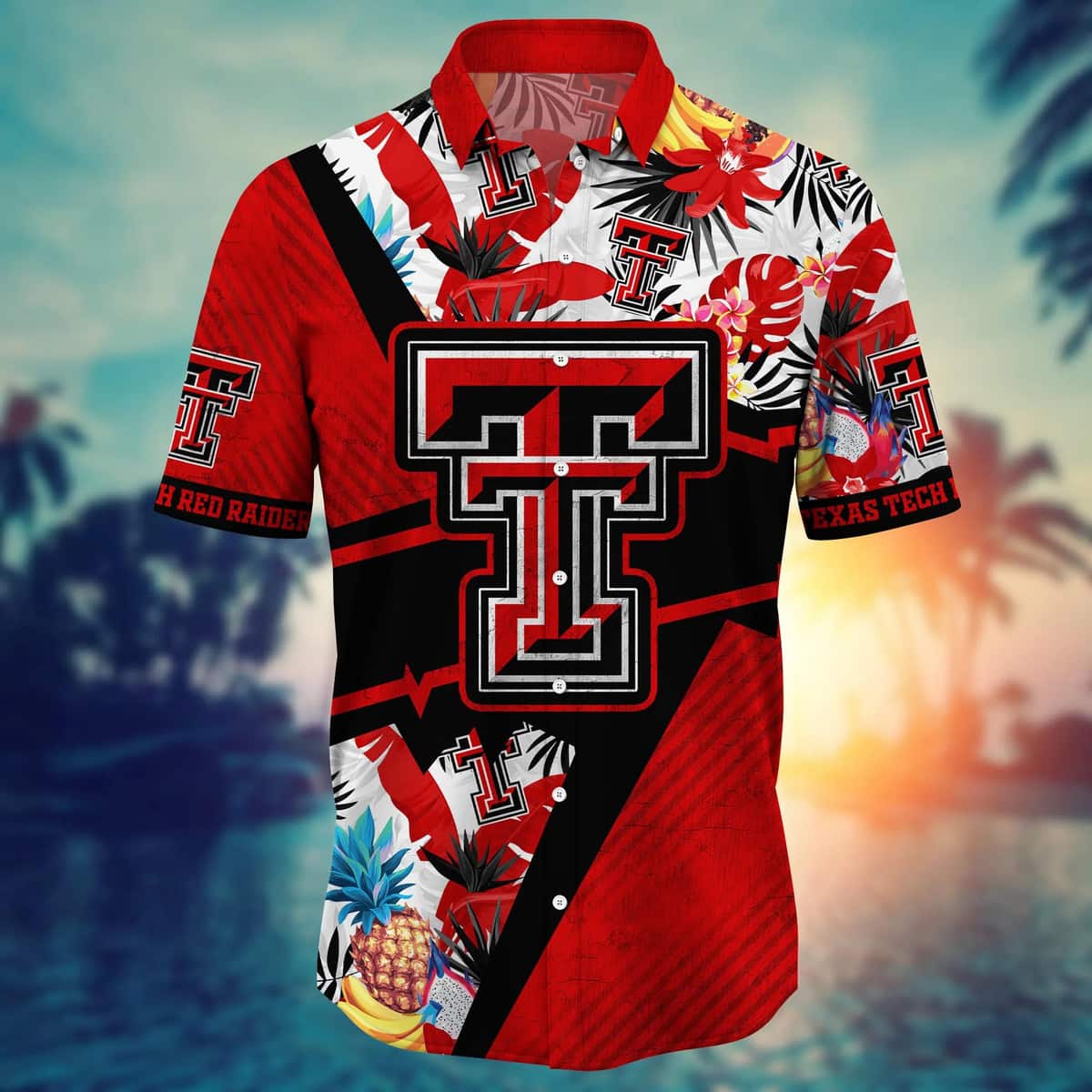 NCAA Texas Tech Red Raiders Hawaiian Shirt Gift For Beach Vacation NCAA Texas Tech Red Raiders Hawaiian Shirt Gift For Beach Vacation