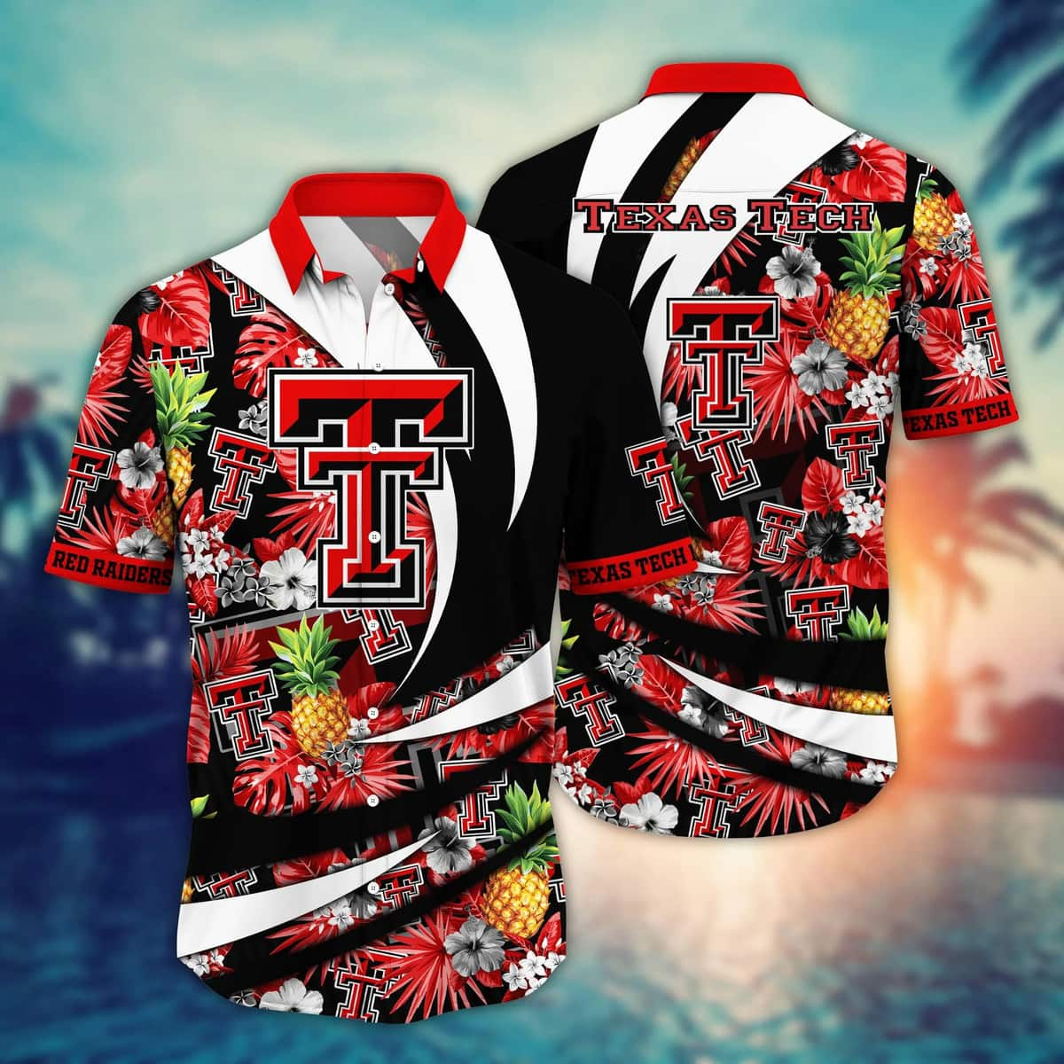 NCAA Texas Tech Red Raiders Hawaiian Shirt Pineapple Pattern Summer Vacation Gift