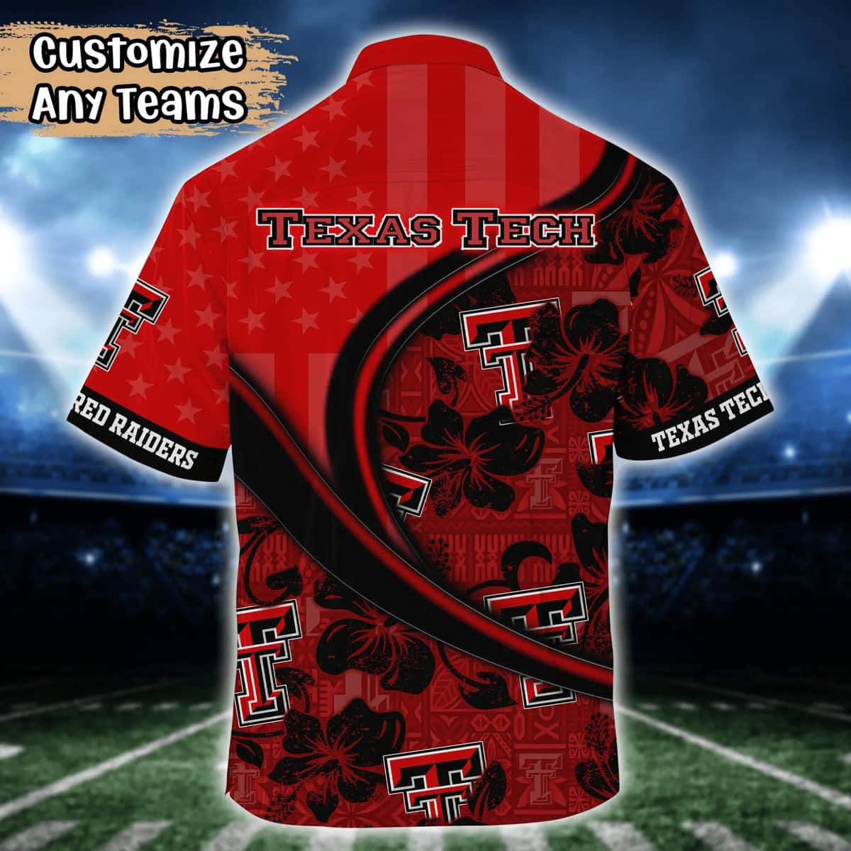NCAA Texas Tech Red Raiders Hawaiian Shirt Custom Name Beach Vacation Gift NCAA Texas Tech Red Raiders Hawaiian Shirt Custom Name Beach Vacation Gift