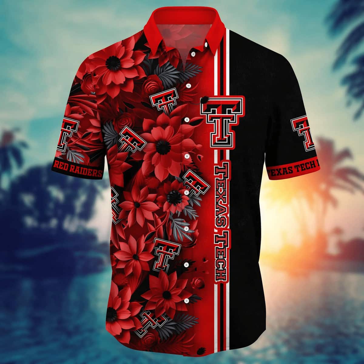 Floral Aloha NCAA Texas Tech Red Raiders Hawaiian Shirt Beach Gift For Friend Floral Aloha NCAA Texas Tech Red Raiders Hawaiian Shirt Beach Gift For Friend