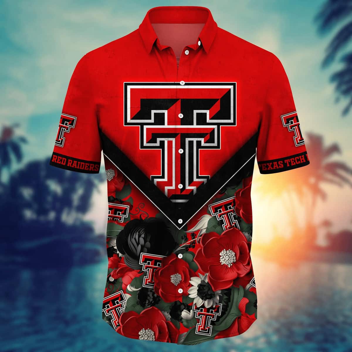 NCAA Texas Tech Red Raiders Hawaiian Shirt Beach Gift For Friend NCAA Texas Tech Red Raiders Hawaiian Shirt Beach Gift For Friend