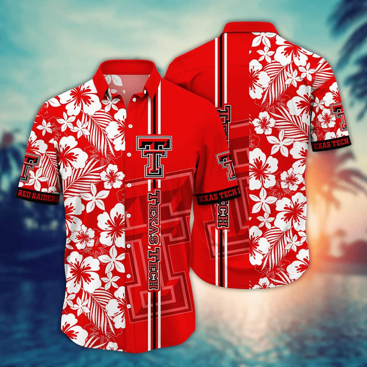 Floral Aloha NCAA Texas Tech Red Raiders Hawaiian Shirt Summer Beach Gift