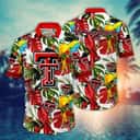 NCAA Texas Tech Red Raiders Hawaiian Shirt Birds And Palm Leaves Beach Gift For Friend NCAA Texas Tech Red Raiders Hawaiian Shirt Birds And Palm Leaves Beach Gift For Friend
