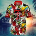 NCAA Texas Tech Red Raiders Hawaiian Shirt Birds And Palm Leaves Beach Gift For Friend