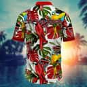 NCAA Texas Tech Red Raiders Hawaiian Shirt Birds And Palm Leaves Beach Gift For Friend