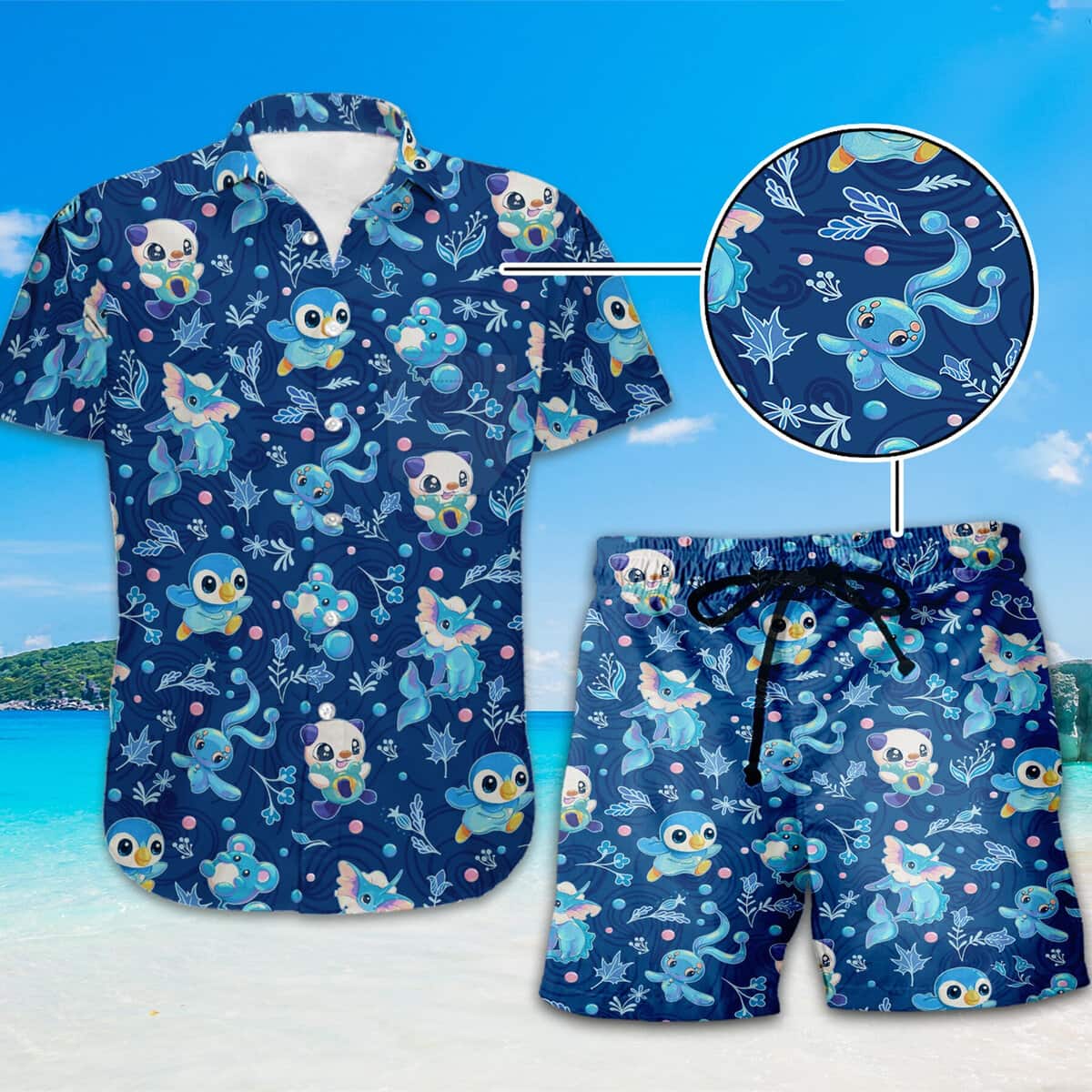 Vaporeon Hawaiian Shirt Gift For Beach Lovers Vaporeon Hawaiian Shirt Gift For Beach Lovers