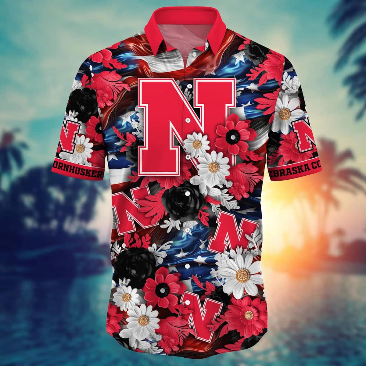 NCAA Nebraska Cornhuskers Hawaiian Shirt Independence Day Best Beach Gift