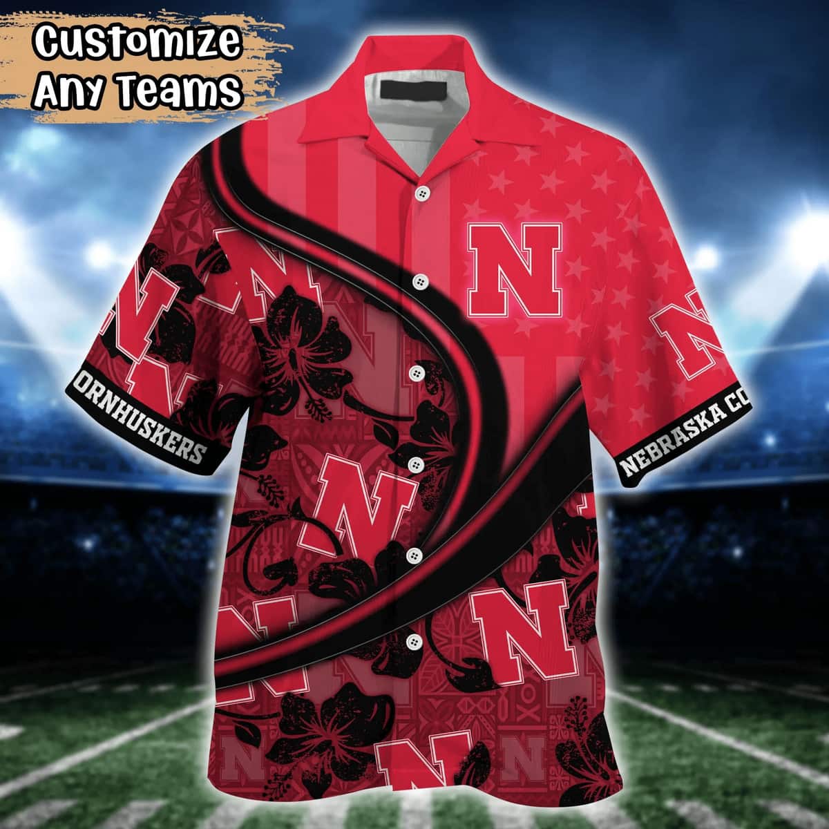 NCAA Nebraska Cornhuskers Hawaiian Shirt Custom Name Summer Gift For Friend