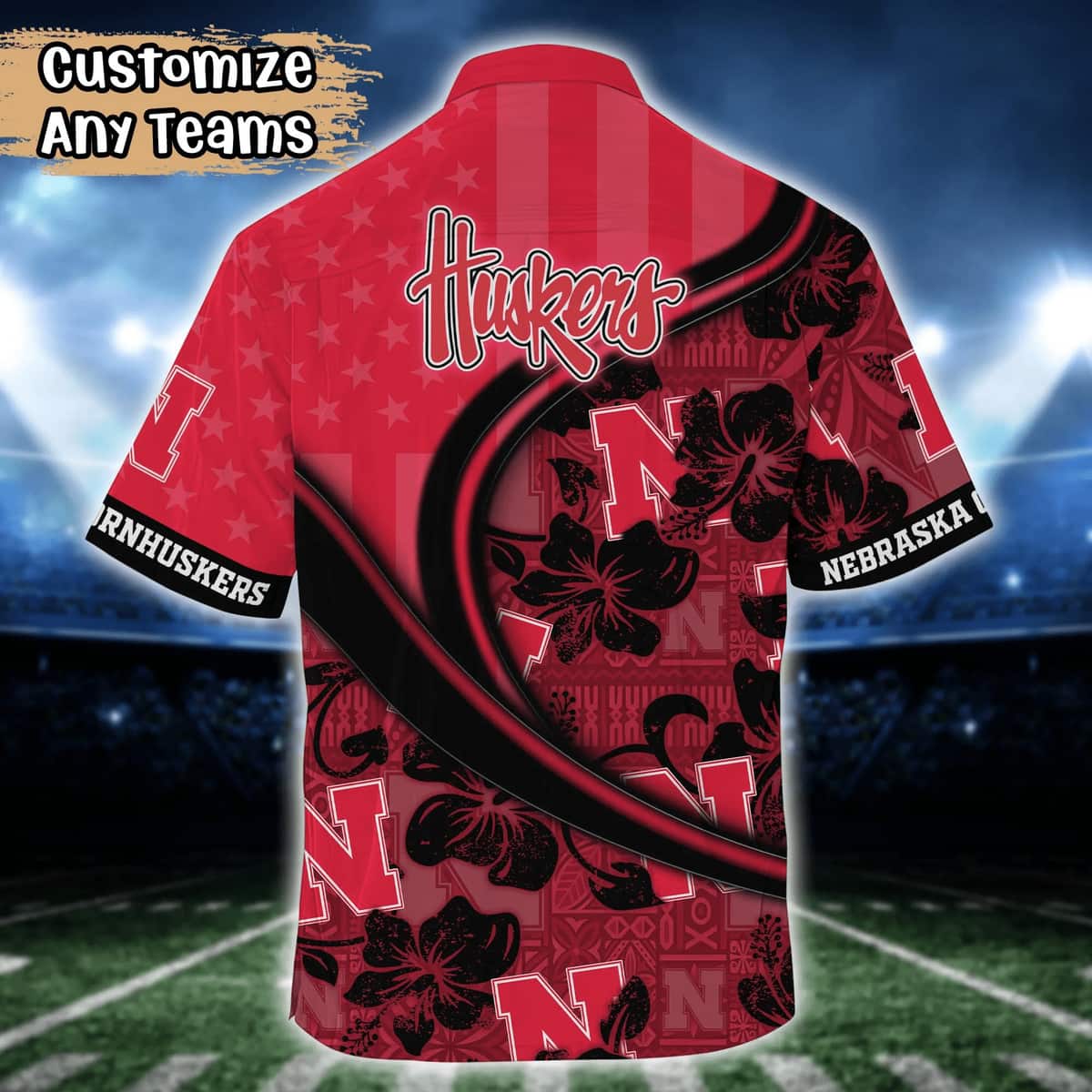 NCAA Nebraska Cornhuskers Hawaiian Shirt Custom Name Summer Gift For Friend NCAA Nebraska Cornhuskers Hawaiian Shirt Custom Name Summer Gift For Friend